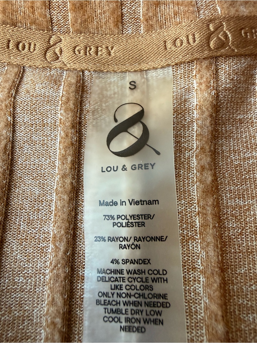 Lou&Gray Ribbed  Half-Zip Sweater - Camel - Picture 2 of 5